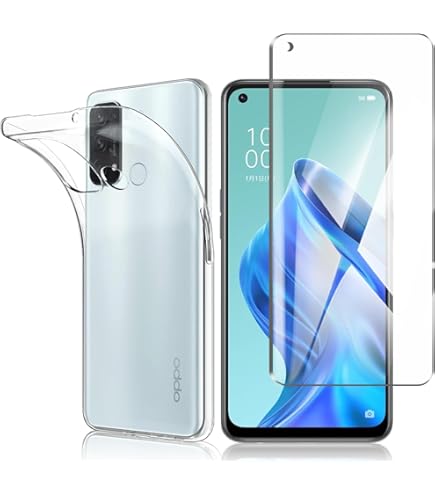 OPPO Reno5 A 5G 本体 + 透明ケース + 強化ガラスフィルム付！ Amazon | 対応 OPPO Reno5 A ケース クリア ケース OPPO Reno 5 A